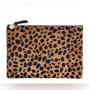 Clare V. ponyhair clutch- leopard print